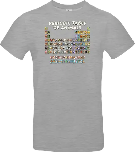 Periodic Table Of Animals - periodic table, animals, can i lick it, chemist, chemistry, chemistry teacher, funny, i wear this periodically, laboratory, molecule, periodic table of elements, physics, science, science humor, scientist - Standard T-Shirt
