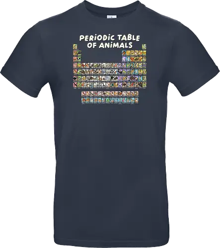 Periodic Table Of Animals - periodic table, animals, can i lick it, chemist, chemistry, chemistry teacher, funny, i wear this periodically, laboratory, molecule, periodic table of elements, physics, science, science humor, scientist - Standard T-Shirt