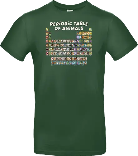 Periodic Table Of Animals - periodic table, animals, can i lick it, chemist, chemistry, chemistry teacher, funny, i wear this periodically, laboratory, molecule, periodic table of elements, physics, science, science humor, scientist - Standard T-Shirt