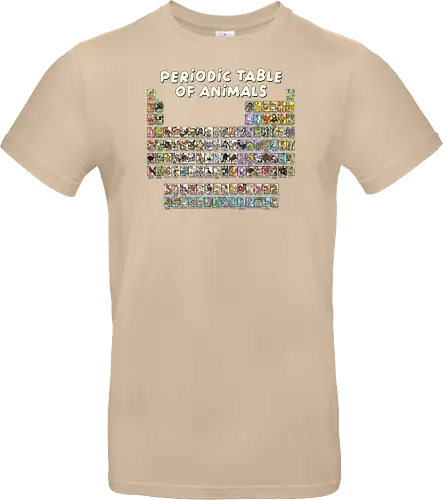 Periodic Table Of Animals - periodic table, animals, can i lick it, chemist, chemistry, chemistry teacher, funny, i wear this periodically, laboratory, molecule, periodic table of elements, physics, science, science humor, scientist - Standard T-Shirt