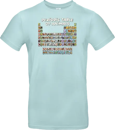 Periodic Table Of Animals - periodic table, animals, can i lick it, chemist, chemistry, chemistry teacher, funny, i wear this periodically, laboratory, molecule, periodic table of elements, physics, science, science humor, scientist - Standard T-Shirt