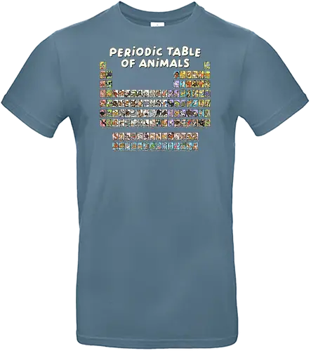 Periodic Table Of Animals - periodic table, animals, can i lick it, chemist, chemistry, chemistry teacher, funny, i wear this periodically, laboratory, molecule, periodic table of elements, physics, science, science humor, scientist - Standard T-Shirt