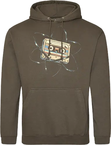 Atomic Mixtape - cassette tape, 80s, 90s, atom, atomic, atomic age, chemistry, energy, mixtape, music, nuclear, physics, retro, science, vintage - Standard Hoodie