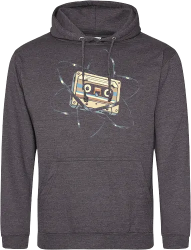 Atomic Mixtape - cassette tape, 80s, 90s, atom, atomic, atomic age, chemistry, energy, mixtape, music, nuclear, physics, retro, science, vintage - Standard Hoodie