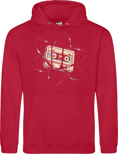 Atomic Mixtape - cassette tape, 80s, 90s, atom, atomic, atomic age, chemistry, energy, mixtape, music, nuclear, physics, retro, science, vintage - Standard Hoodie
