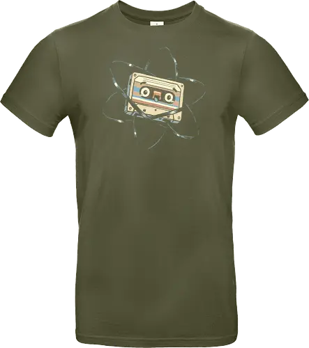 Atomic Mixtape - cassette tape, 80s, 90s, atom, atomic, atomic age, chemistry, energy, mixtape, music, nuclear, physics, retro, science, vintage - Standard T-Shirt