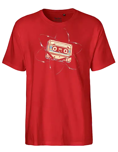 Atomic Mixtape - cassette tape, 80s, 90s, atom, atomic, atomic age, chemistry, energy, mixtape, music, nuclear, physics, retro, science, vintage - Fairtrade T-Shirt