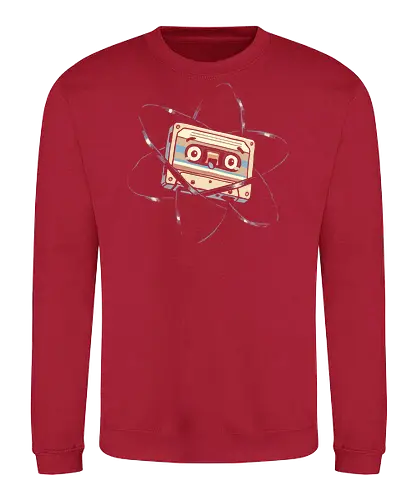 Atomic Mixtape - cassette tape, 80s, 90s, atom, atomic, atomic age, chemistry, energy, mixtape, music, nuclear, physics, retro, science, vintage - Sweatshirt