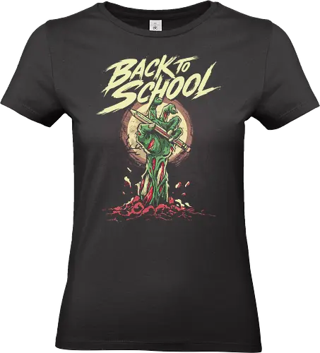 Back to School - back to school, 1st grade, 2nd grade, education, first day of school, halloween, horror, kindergarten, monster, pre k, school, spooky, teacher, teaching, zombie - Standard T-Shirt (Women)