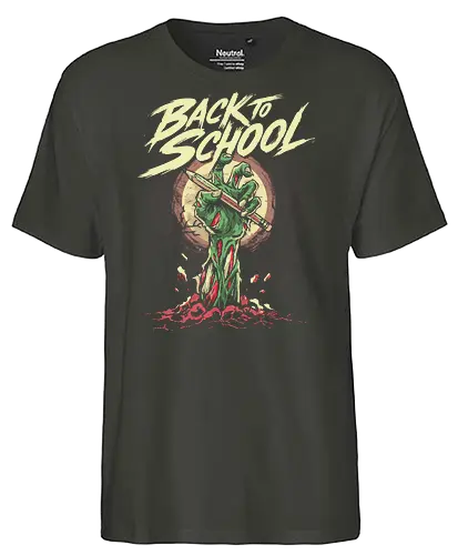 Back to School - back to school, 1st grade, 2nd grade, education, first day of school, halloween, horror, kindergarten, monster, pre k, school, spooky, teacher, teaching, zombie - Fairtrade T-Shirt