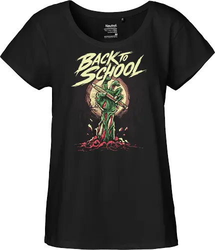Back to School - back to school, 1st grade, 2nd grade, education, first day of school, halloween, horror, kindergarten, monster, pre k, school, spooky, teacher, teaching, zombie - Fairtrade Girl Shirt