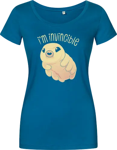 I'm Invincible - tardigrade, biology, chemist, chemistry, microbiology, paleontology, physics, prehistoric, retro, science, scientist, tardis, trilobite, water bear, weird animals - Women T-Shirt