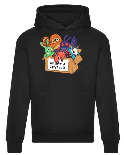 Adopt a Cryptid - adopt a pet, bigfoot, creature, cryptozoology, horror, humor, monster, mothman, myth, mythology, rescue, sasquatch, spooky, cryptid, adopt - Heavyweight Hoodie