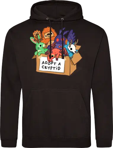 Adopt a Cryptid - adopt a pet, bigfoot, creature, cryptozoology, horror, humor, monster, mothman, myth, mythology, rescue, sasquatch, spooky, cryptid, adopt - Standard Hoodie