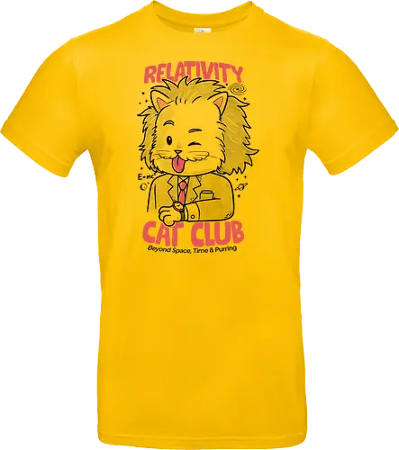 Relativity Cat Club - cat, kitty, animal, einstein, science, relativity, time - Standard T-Shirt