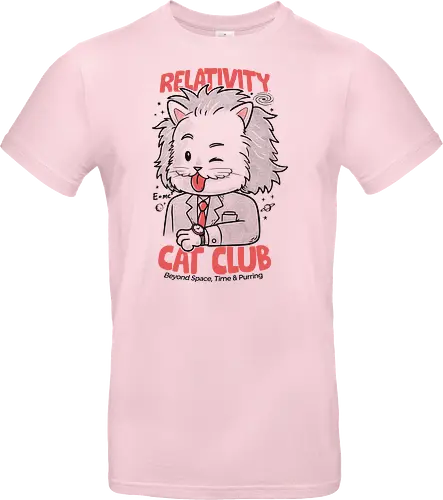 Relativity Cat Club - cat, kitty, animal, einstein, science, relativity, time - Standard T-Shirt