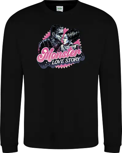 Monster Love Story - Horror, horror movies, classic horror, love, monsters, creature, Halloween - Sweatshirt