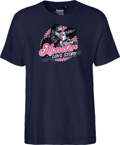 Monster Love Story - Horror, horror movies, classic horror, love, monsters, creature, Halloween - Fairtrade T-Shirt