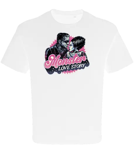 Monster Love Story - Horror, horror movies, classic horror, love, monsters, creature, Halloween - Oversize T-Shirt