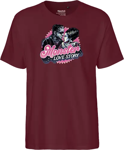 Monster Love Story - Horror, horror movies, classic horror, love, monsters, creature, Halloween - Fairtrade T-Shirt