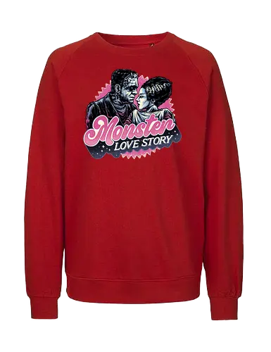 Monster Love Story - Horror, horror movies, classic horror, love, monsters, creature, Halloween - Fairtrade Sweatshirt