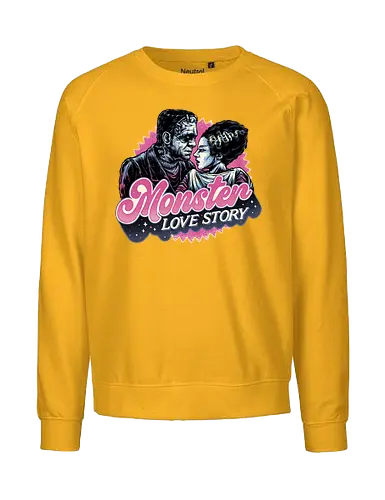 Monster Love Story - Horror, horror movies, classic horror, love, monsters, creature, Halloween - Fairtrade Sweatshirt