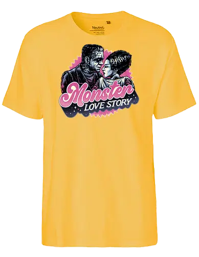 Monster Love Story - Horror, horror movies, classic horror, love, monsters, creature, Halloween - Fairtrade T-Shirt
