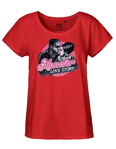 Monster Love Story - Horror, horror movies, classic horror, love, monsters, creature, Halloween - Fairtrade Girl Shirt