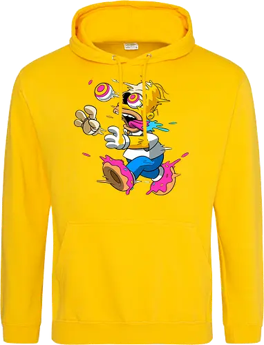 Papá Amarillo Freaky Donut Horror - Arte Cartoon Underground Springfield - Neon blaue Zunge Cartoon, alternative Donut Horror Kunst, dunkler Donut Springfield Cartoon, Geek Horror Donut Druck, Pop Art Donut Horror, gelber Vater Horror Donut, Cartoon Freaky Donuts, schmelzendes gelbes Skelett, rosa hypnotisches Auge Cartoon, Homer Simpson horror, Homer donut freaky, The Simpsons Treehouse of Horror, Homer zumbi skeleton, Donut Füße schmelzend, Underground Cartoon Horror Kunst, Neon Donut Cartoon Horror, gelber Vater Zombie, gelber Vater Horror Charakter, Skelett Donut Cartoon - Standard Hoodie