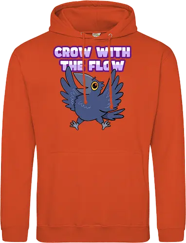 Crow with the flow - Crow, Krähe, Raven. Rabe - Standard Hoodie