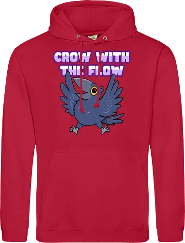 Crow with the flow - Crow, Krähe, Raven. Rabe - Standard Hoodie