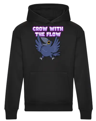 Crow with the flow - Crow, Krähe, Raven. Rabe - Heavyweight Hoodie