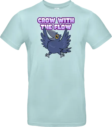 Crow with the flow - Crow, Krähe, Raven. Rabe - Standard T-Shirt