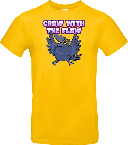 Crow with the flow - Crow, Krähe, Raven. Rabe - Standard T-Shirt