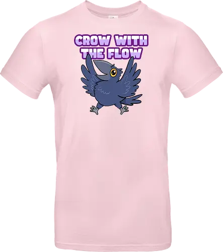 Crow with the flow - Crow, Krähe, Raven. Rabe - Standard T-Shirt