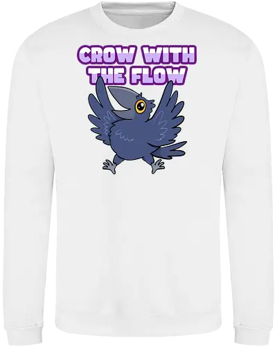 Crow with the flow - Crow, Krähe, Raven. Rabe - Sweatshirt