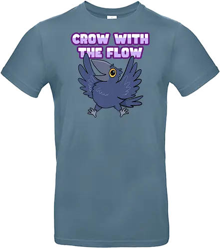 Crow with the flow - Crow, Krähe, Raven. Rabe - Standard T-Shirt