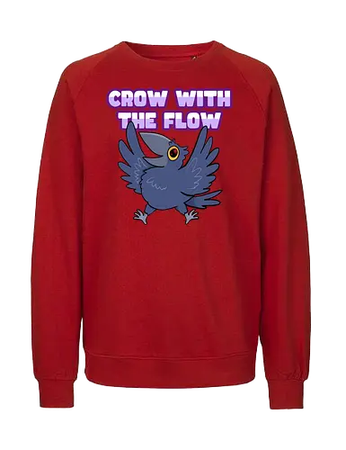 Crow with the flow - Crow, Krähe, Raven. Rabe - Fairtrade Sweatshirt