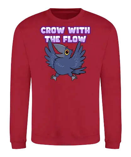 Crow with the flow - Crow, Krähe, Raven. Rabe - Sweatshirt