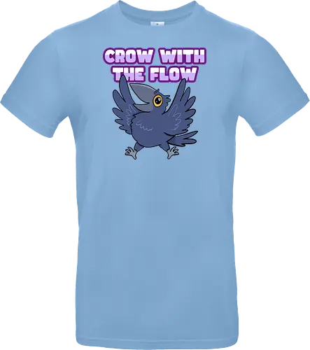 Crow with the flow - Crow, Krähe, Raven. Rabe - Standard T-Shirt