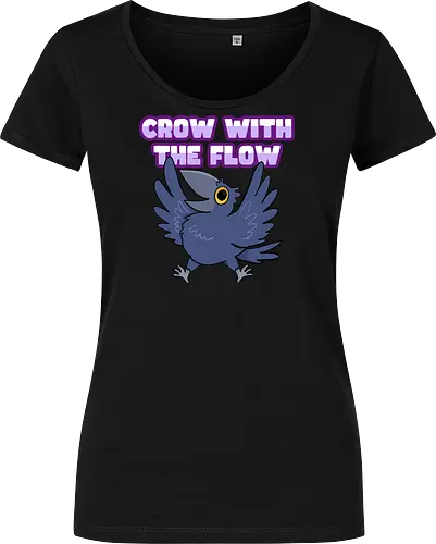 Crow with the flow - Crow, Krähe, Raven. Rabe - Women T-Shirt