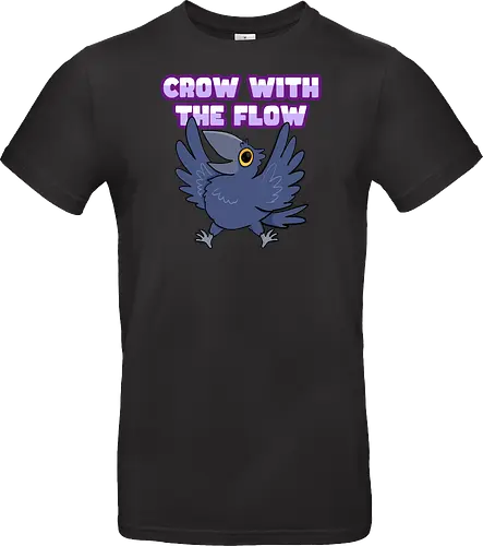 Crow with the flow - Crow, Krähe, Raven. Rabe - Standard T-Shirt