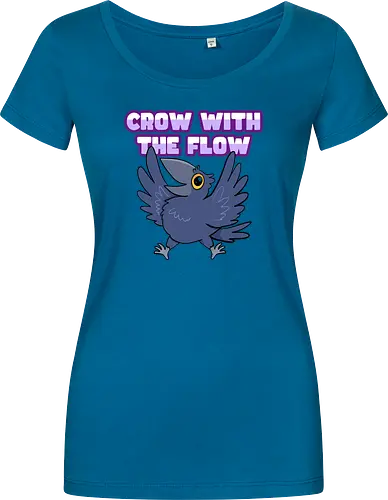 Crow with the flow - Crow, Krähe, Raven. Rabe - Women T-Shirt