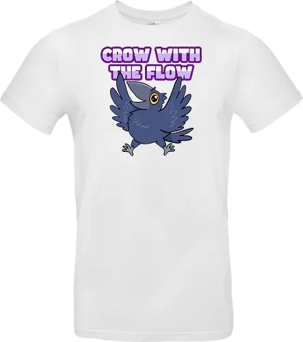 Crow with the flow - Crow, Krähe, Raven. Rabe - Standard T-Shirt