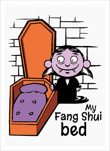 Fang Shui - Vampire, Dracula, Feng Shui, Bed - Artprint