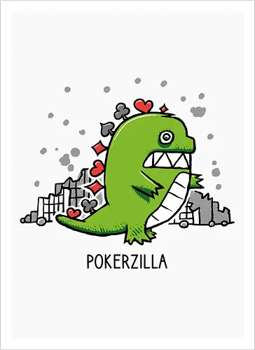 Pokerzilla - Kaiju, Poker - Artprint