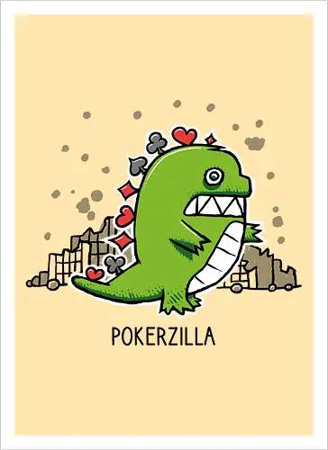 Pokerzilla - Kaiju, Poker - Artprint
