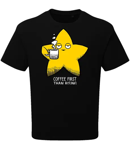 Rising star - Rising star, Coffee, Star - Oversize T-Shirt