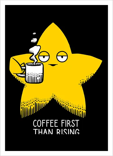 Rising star - Rising star, Coffee, Star - Artprint