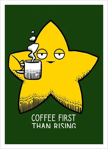 Rising star - Rising star, Coffee, Star - Artprint